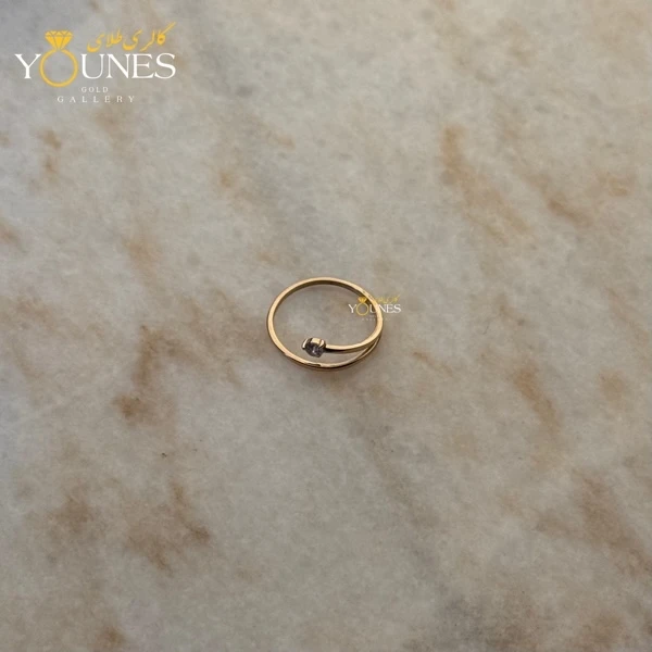 انگشتر مینیمال تک نگین طلا